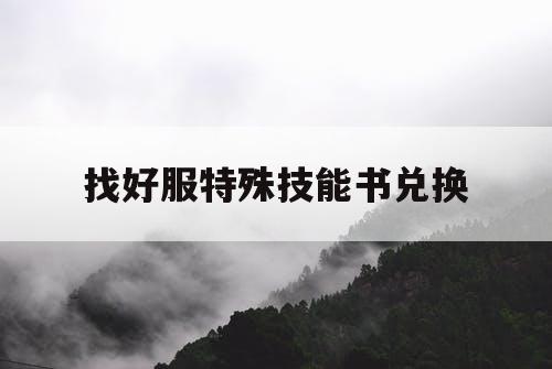 找好服特殊技能书兑换