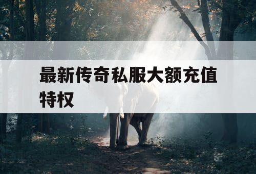 最新传奇私服大额充值特权