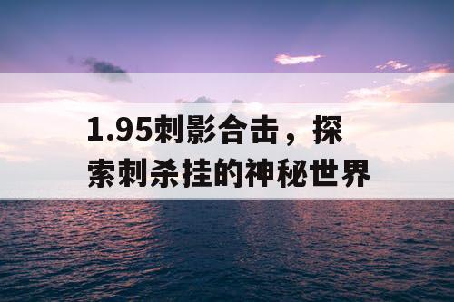 1.95刺影合击,探索刺杀挂的神秘世界 1.95刺影合击,探索刺杀挂的神秘世界