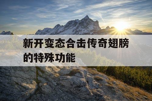 新开变态合击传奇翅膀的特殊功能