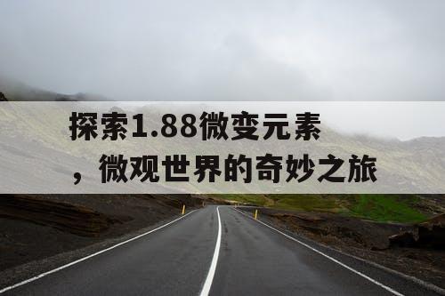 探索1.88微变元素,微观世界的奇妙之旅 探索1.88微变元素,微观世界的奇妙之旅