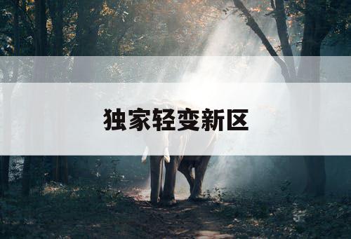 独家轻变新区 独家轻变新区