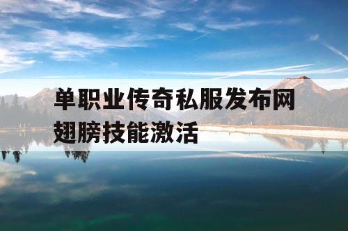 单职业传奇私服发布网翅膀技能激活