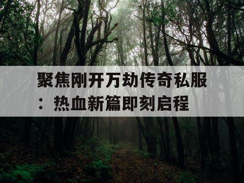 聚焦刚开万劫传奇私服:热血新篇即刻启程 聚焦刚开万劫传奇私服:热血新篇即刻启程