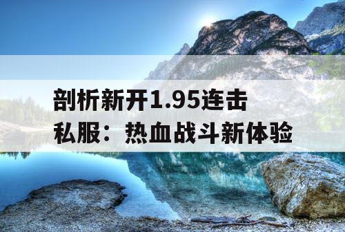 剖析新开1.95连击私服：热血战斗新体验