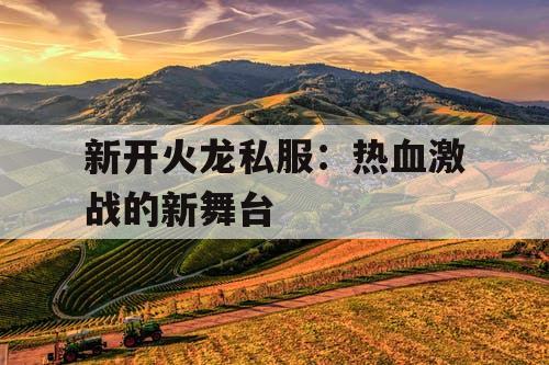 新开火龙私服:热血激战的新舞台 新开火龙私服:热血激战的新舞台