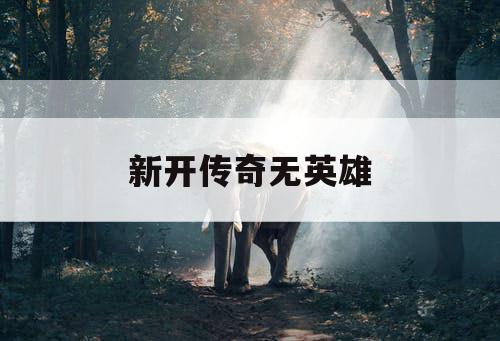 新开传奇无英雄