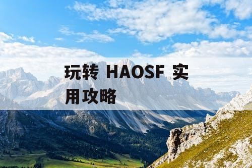 玩转 HAOSF 实用攻略 玩转 HAOSF 实用攻略