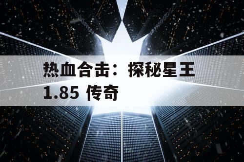 热血合击:探秘星王 1.85 传奇 热血合击:探秘星王 1.85 传奇