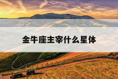 金牛座主宰什么星体 金牛座主宰什么星体