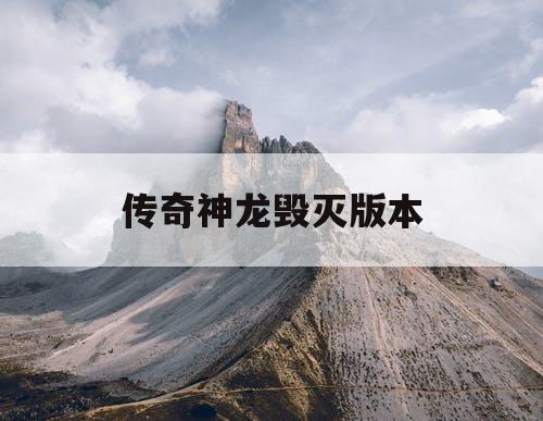 传奇神龙毁灭版本