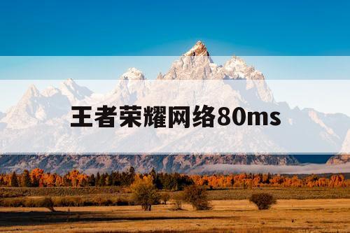 王者荣耀网络80ms 王者荣耀网络80ms