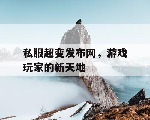 私服超变发布网,游戏玩家的新天地 私服超变发布网,游戏玩家的新天地