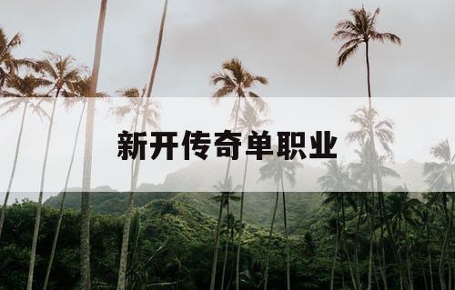 新开传奇单职业 新开传奇单职业
