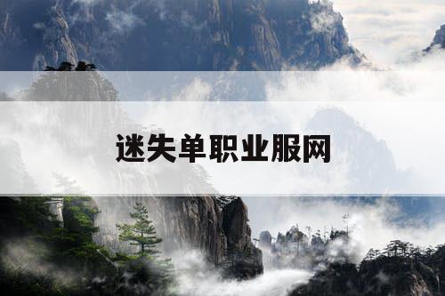 迷失单职业服网 迷失单职业服网