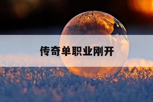 传奇单职业刚开 传奇单职业刚开