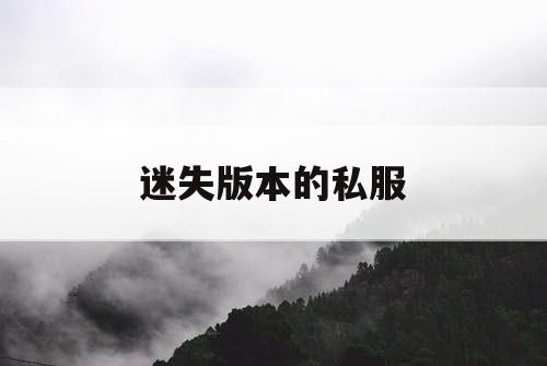 迷失版本的私服 迷失版本的私服