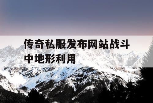 传奇私服发布网站战斗中地形利用